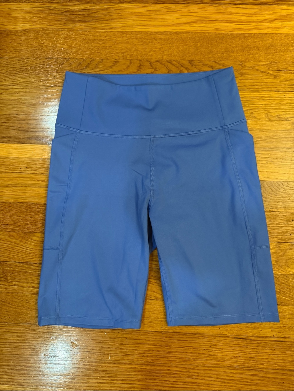Girlfriend Collective High Rise Bike Shorts in Blue - Size Medium - Picture 5 of 5
